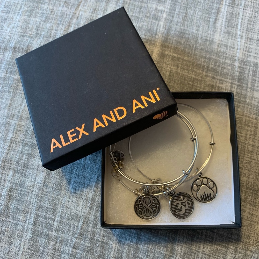 Set of 3 Alex and Ani Bracelets